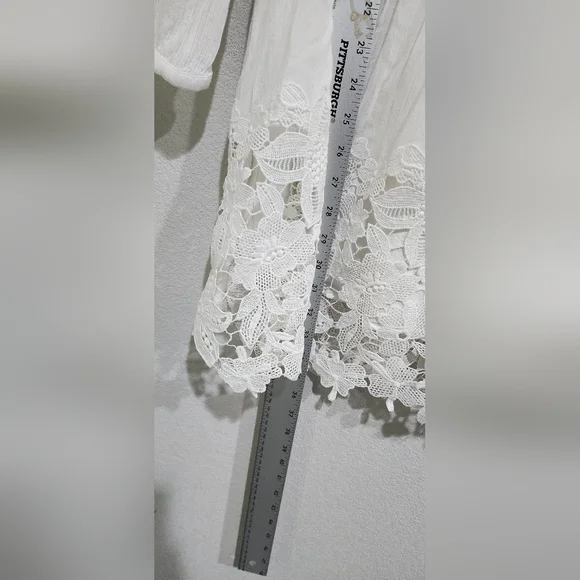 Abercrombie & Fitch Classic White Lace Mini Dress Size S - Picture 3 of 15